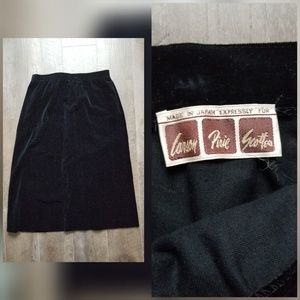 Vintage Carson Pirie Scott black velvet skirt